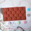 12 Galleta de Waffle Chocolate Molde de Silicona Cuadrado con Forma de Corazón Waffle Priskette Pastel Helado Caramelo Molde