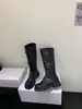 Botas marrones estilo Melard para mujer, otoño e invierno, de suela gruesa, botas altas, nuevo modelo 2025, con hebilla de cinturón, tacón grueso, botas altas de equitación