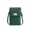 Nueva Moda Personalizada Simple Bolso de Hombro Viaje Ligero Cartera Mini Alta Textura Estilo Occidental Rómbico Bolsa para Teléfono Móvil