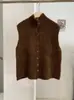 Chaleco Suéter de Punto KEKEZOON con Cuello Alto para Vestir Otoño Invierno Nuevo Estilo Color Sólido Sin Mangas Chaleco Cálido 9300