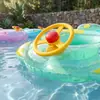 Anillo salvavidas inflable para niños, antivuelco, juguete flotante de alta flotabilidad, alto valor estético, bote salvavidas flotante para juegos acuáticos