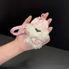 Pelúcia de Cachorro Cacheado Ursinho de Pelúcia Boneca Pingente de Bolsa Fofo Adorável Decoração de Mochila Chaveiro de Casal