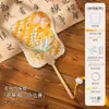 Abanico de Pintura Tejido de Bambú Personalizado, Kit de Materiales DIY Hecho a Mano, Tejido de Ratán, Abanico Redondo Estilo Chino, Abanico de Tule, Regalo para el Festival de Medio Otoño