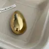 Broche de Metal Brillante con Forma de Gota de Agua Europeo y Americano Artesanía Pesada Minimalista Nicho Diseño Único Versátil Estilo Fresco Broche Pin