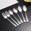 Conjunto de talheres de aço inoxidável transfronteiriço colher garfo talheres doméstico hotel colher de comer colher de sopa colher de sobremesa garfo de salada