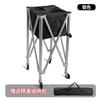 Carrito de tenis plegable de aleación de aluminio, carrito de tenis, carrito de entrenador portátil móvil, cesta de recogida, cesta de tenis