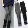 Leggings Gruesos con Felpa para Primavera e Invierno para Mujer Pantalones Cálidos Elásticos Ropa de Exterior Talla Grande Cintura Alta Adelgazantes Skinny Pantalones Calefacción