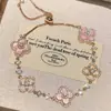 Pulsera de Flor de Circonita Super Brillante Lujo Ligero Nicho Sensación de Alta Gama Estilo Coreano Exquisita Moda Versátil Decoración de Pulsera Venta al por Mayor Mujeres