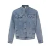 Chaqueta de Mezclilla Lavada Estilo Retro Americano Magic Bear para Hombre, Nuevo Estilo Otoño, Abrigo de Trabajo con Cuello Solapa, Tendencia de Moda para Hombre