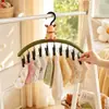 Tendedero multi-clip de Papá Noel para uso doméstico, adecuado para calcetines y ropa interior, herramienta multifuncional pequeña de almacenamiento de ropa
