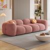 Sofá de Tela Estilo Crema de Fábrica Terciopelo de Bebé Fila Recta Doble o Tres Personas Apartamento Pequeño Apartamento de Alquiler Sofá Jelly