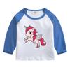 Camiseta infantil de manga comprida roupas infantis Outono 2023 Nova blusa de algodão para meninas roupa de outer wear para meninas camisa básica