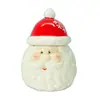 Suministro de Fábrica Tarro de Azúcar de Muñeco de Nieve de Cerámica para Navidad Tarro de Condimentos de Papá Noel Suministros de Cocina Creativos Cong Grande