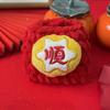 Bolsa festiva de lana para Año Nuevo de mascotas, bolsa de león, gato rico, perro, regalo de Año Nuevo, sobre rojo, venta al por mayor de fábrica