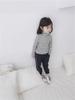 Novas Camisas de Veludo Alemão com Gola Meia-Alta para Meninas, Camisetas de Base Quentes de Outono e Inverno para Crianças Tamanhos Médio e Grande, Camisetas de Manga Longa Listradas para Meninos
