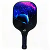 Raqueta de pickleball con cielo estrellado cósmico transfronterizo, fibra de vidrio, grado profesional, para deportes al aire libre, diseño elegante, raqueta de pickleball hecha a medida