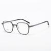 1203 Montura de gafas para miopía de estilo coreano poligonal ultraligera de acero plástico de carbono tungsteno montura de gafas retro para estudiantes masculinos y femeninos con graduaciones