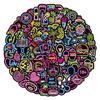 100 Adesivos Neon Graffiti Venda Quente Transfronteiriça Bagagem Copo de Água Capa de Celular Adesivos Decorativos Impermeáveis Atacado