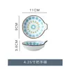 Pratos de cerâmica boêmios com underglaze para atacado para comércio transfronteiriço, pratos para lanches de cozinha, pratos de molho domésticos, pratos para molhos de imersão