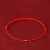 Tobillera Anklet de Oro Puro 49.95kg de Sehuan con Hilo Rojo y Cuentas de Loto, Regalo de San Valentín para Novia, Regalo para Transmisión en Vivo de la Industria de la Belleza