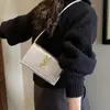 Bolsa de Corrente Brilhante Estilo Tweed Feminina Outono 2025 Nova Bolsa Nicho Alta Qualidade Ombro Único Transversal Pequena Quadrada
