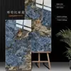 Azulejos Brilhantes de Pedra de Luxo 600X1200 para Hotéis, Clubes KTV, Vilas, Shoppings, Bares, Piso de Pedra de Luxo de Cor Escura