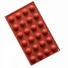 Fornecimento Direto da Fábrica molde semicírculo de silicone 6 Peças 8 peças 15 peças 24 peças molde de bolo esférico de 6 peças