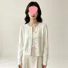 Cárdigan de punto retro con forma de corazón pequeño y botón dorado, estilo coreano y japonés, para mujer, chaqueta elegante de otoño e invierno, top casual para superponer