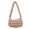 Primavera e Verão Bonito Estilo Estrangeiro Axilas Bolsa Feminina Casual Saco Plástico de Bolhas All-match Niche Bolsa Doce Colorido Plissado