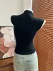 Chaleco de estilo europeo y americano inspirado en Napoleón para mujer, nueva colección de otoño, top corto de manga corta de moda, versátil y elegante