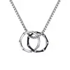 Collar de Nudo de Bambú para Hombre Estilo de Alta Gama de Moda Unisex Cadena para Clavícula Entrelazada de Nicho Tendencia Nacional Colgante de Pareja para Mujer