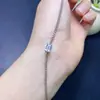 Pulseira de Água-Marinha Natural com Pedra Principal 4*6mm, Cravação em Prata S925, Processo de Galvanoplastia, Conserva a Cor e Não Desbota!