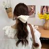 Diadema de Color Crema Retro Casual con Forma de Nube Intestino Grande para Mujer, Accesorios para el Cabello de Alta Gama Estilo Coreano Albóndiga, Versátil de Tamaño Grande