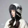 Sombrero Lei Feng Versátil de Forro Polar para Invierno para Mujer, Sombrero Cálido a Prueba de Frío para Viajes al Aire Libre, Gorro Casual a Prueba de Viento para Adelgazar la Cara