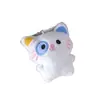 Brinquedo de Pelúcia Gato Tricolor Arco-Íris Fofo, Pingente Boneca Gato Flor, Boneca de Melhor Amigo, Adorno para Bolsa Venda por Atacado