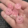 Hebilla de Jaspe de Taiwán con Jade Colgante de Jade Hebilla de Dinero de Jade Púrpura Colgante de Hebilla de Fruta Rosa Amarilla Colgante de Pulsera