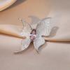 Broche para Mulheres, Broche Animal Retro Japonês e Coreano com Zircônia, Alfinete Decorativo Borboleta Feminino, Lapela, Acessórios para Terno de Roupa