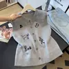 Chaleco sin mangas bordado estilo tweed Cárdigan de punto para mujer Primavera y Otoño Chaleco ligeramente holgado para cubrir el abdomen Top chaleco versátil