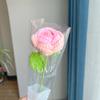 Acabado mão- tecido rosas flores artificiais flores tecidas flores artesanais diy lã de tricô caseiro buquê de crochê