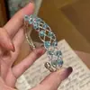 Pulsera Exquisita Tejida con Encaje Estilo Coreano con Cristales Artificiales para Mujer, Lujo de Gama Alta de Nicho, Versátil, Apilable, Diseño Hueco Vintage