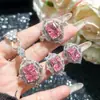 Estilo Palacio Brillante Corte Radiante Zircón Rosa Cúpula de Estrella Grado Pavé Traje de Tres Piezas de Alta Gama Regalo de Banquete