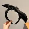 Diadema Negra con Ola de Lazo y Corona Alta para Mujer 2025 Nueva Banda para el Cabello para Lavarse la Cara, Pinza para el Cabello Adelgazante y Antienvejecimiento
