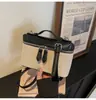 Bolso Pequeño Cuadrado Versátil Casual Mate Retro para Mujer, Estilo Coreano, Bloqueo de Color Elegante, Sensación de Nicho de Alta Gama, Bolso de Mano y Bolso de Hombro