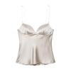 Estilo Europeo y Americano Sexy Escote en Forma de Corazón Textura de Satén de Seda Top Verano Nuevo Ajuste Delgado Camisola para Mujer 4772100710