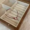 Pulsera tejida de cuentas plateadas rotas con mariposa, estilo nuevo, nicho de Instagram, simple, a la moda, versátil, pulsera para pareja, venta al por mayor