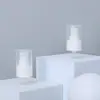 Bomba de polvo cosmético de presión de 24 dientes con boquilla tipo pico, bomba de polvo de cobertura total PP/AS, blanco transparente