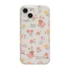 Funda de Conejo Sosteniendo Flores Adecuada para iPhone 17 Pro Max, Funda de Teléfono Mate Apple 17 Pro, 16/15 Anti-Caídas, 14 de Fábrica