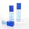 Botella Cuadrada de Plástico PETG Pared Gruesa Botella para Esencia Loción 30/60/80/100/120ml Botella Atomizadora para Aceite Esencial