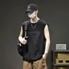 Colete Novo e Legal de 2026 com Bordado de Arco para Homens, Verão, Caimento Solto, Tamanho Grande, Absorvente de Suor, Sem Mangas, Regata Fitness Tendência