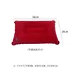 Almohada inflable rectangular flocada, set de máscara para ojos y tapones para los oídos, almohada inflable para siesta, almohada de viaje, almohada inflable para acampar